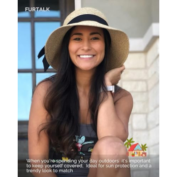 FURTALK Women's Beach Sun Hat UV UPF 80+ Packable Stylish Sun Protection