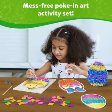 Skillmatics Poke-in Art - Creative Easter Craft Kit for Kids 4-9