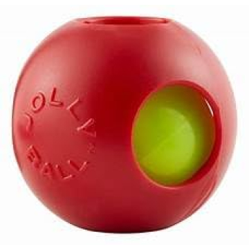 Jolly Pets Teaser Ball Dog Toy for Small Dogs - Red