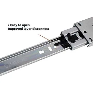 Decobasics Double Spring Soft Close Drawer Slides 22 inch (10 Set/Pair) Full Extension Ball Bearing 100 lbs Capacity Heavy Duty Drawer Slides and Glides for Kitchen Cabinets & Furnitures Easy Install