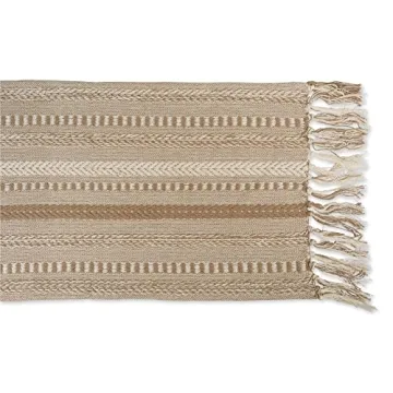 DII Farmhouse Braided Stripe Table Runner - 15x72