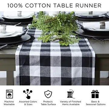 DII Farmhouse Braided Stripe Table Runner - 15x72