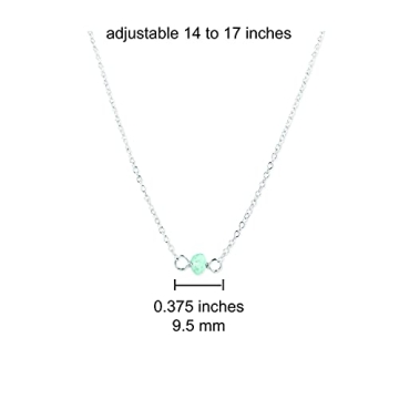 March Birthstone Aquamarine Sterling Silver Necklace