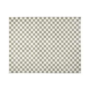 Gambit 8'x10' Washable Checkered Area Rug for Living Spaces