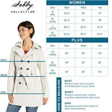 Elegant Sebby Women's Soft Shell Trench Coat with Hood