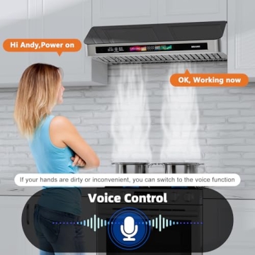 30 Inch Range Hood - Voice & Gesture Control, 900 CFM