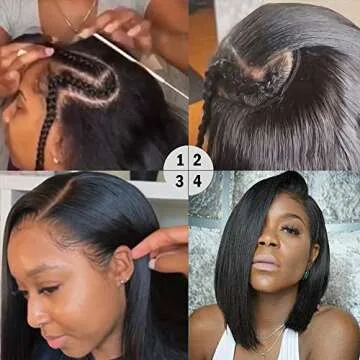 MORICHY 12inch Human Hair Wig for Black Women