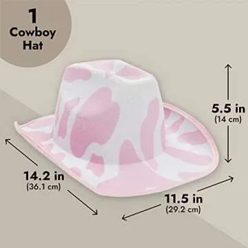 Stylish Zodaca Light Pink Cowboy Hat for Parties and Events