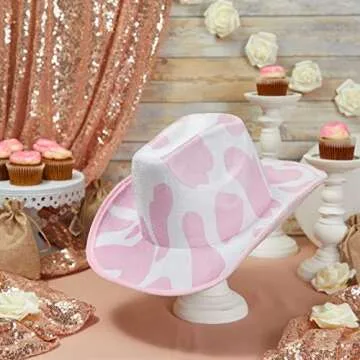 Stylish Zodaca Light Pink Cowboy Hat for Parties and Events