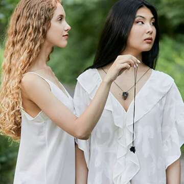 Karelian Heritage Elite Raw Shungite Stone Pendant 0.015-0.022 lb | Minimalistic Black Crystal Noble Shungite Jewelry | Authentic Shungite Stone Necklace | Chakra Healing, Meditation, Grounding PE24