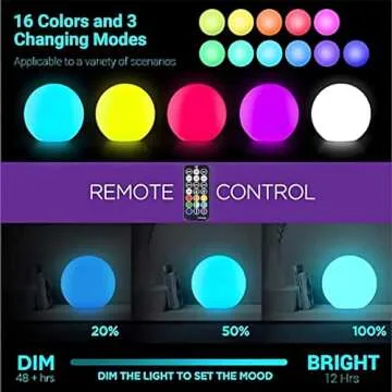 LOFTEK RGB LED Night Light Ball for Kids & Decor