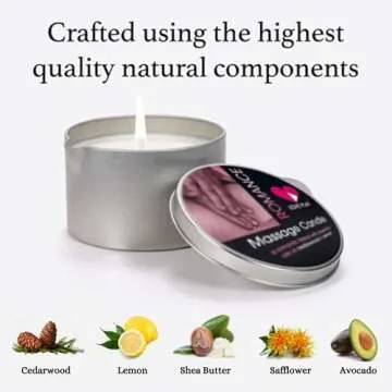 LOVE PLAY Massage Oil Candle for Home SPA - Vegan Moisturizing Body Oil Candle for Pure Relaxation - Hydrating Skin Care Massage Oils with Essential Oils (6.76oz)