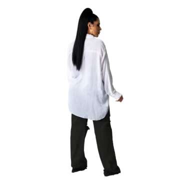 Joriou Casual Women's Ripped Wide Leg Jeans Distressed Baggy Denim Pants