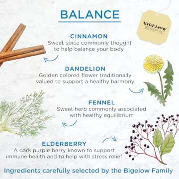 Bigelow Balance Cinnamon Blackberry Herbal Tea, 108 Bags