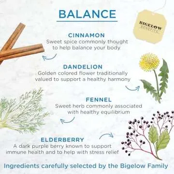 Bigelow Balance Cinnamon Blackberry Herbal Tea, 108 Bags