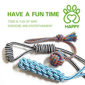 SHARLOVY Puppy Teething Chew Toys,Dog Toys 16 Pack Pea Shaped Rubber Bone Dog Chew Toys for Teeth Cleaning Puppy Toys for Small Dog Toys Squeaky iq Treat Ball Dog Toys Tug of War Durable Pet Toys