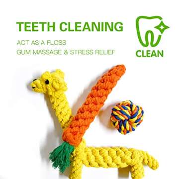 SHARLOVY Puppy Teething Chew Toys,Dog Toys 16 Pack Pea Shaped Rubber Bone Dog Chew Toys for Teeth Cleaning Puppy Toys for Small Dog Toys Squeaky iq Treat Ball Dog Toys Tug of War Durable Pet Toys