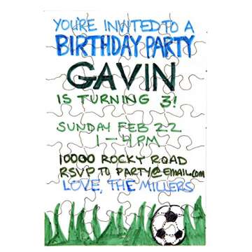 8 Blank Jigsaw Puzzles with Envelopes – 5.5 x 8 Inch, 28 Pieces Each – DYI Party invites, Perfect for Decorating, Kids' Activities, Arts & Crafts or Party Favors