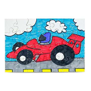 8 Blank Jigsaw Puzzles with Envelopes – 5.5 x 8 Inch, 28 Pieces Each – DYI Party invites, Perfect for Decorating, Kids' Activities, Arts & Crafts or Party Favors