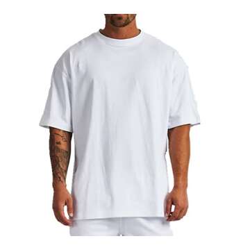 Solid Oversized Shirt Men Bodybuilding and Fitness ops Casual Lifestyle Gym Dark Grey