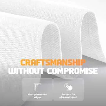 Elegant White Table Cloths for 8ft Rectangle Tables - 2-Pack