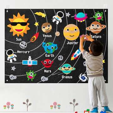 Outer Space Felt Story Board Set for Kids