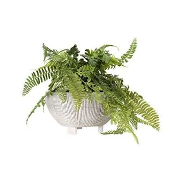 Small Distressed Cream Terracotta Planter for Home Decor