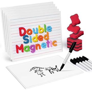 Gamenote 6 Pack Magnetic Double Sided Dry Erase Boards