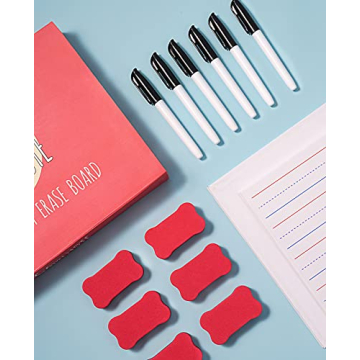 Gamenote 6 Pack Magnetic Double Sided Dry Erase Boards