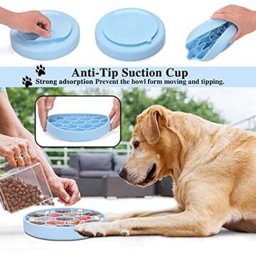 ALLYGOODS Silicone Slow Feeder Large Breed/Medium Sized Dog/Small Breed - Dog Food Bowls - Dog Dishes for Big Dogs