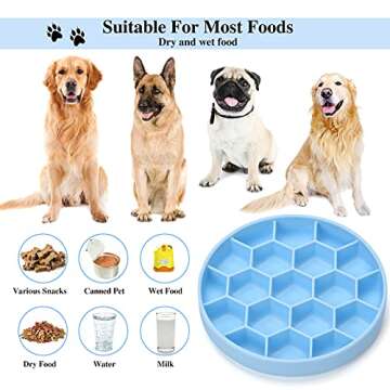 ALLYGOODS Silicone Slow Feeder Large Breed/Medium Sized Dog/Small Breed - Dog Food Bowls - Dog Dishes for Big Dogs
