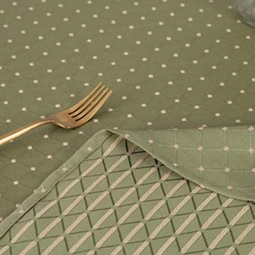Sage Geometric Diamond Cloth Napkin Set for Dining