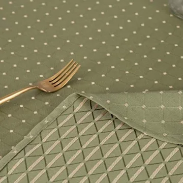 Sage Geometric Diamond Cloth Napkin Set for Dining