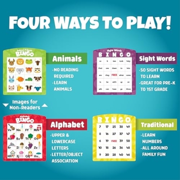 Chuckle & Roar Family Bingo Game for Kids 3-6