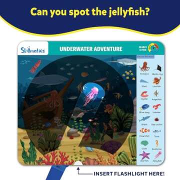 Skillmatics Preschool Learning Activity - Search and Find Flashlight Magic, Educational Game for Kid...