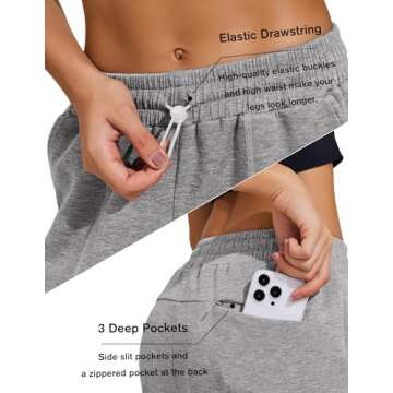 PINSPARK Womens Casual Sweatpants with Pockets and Style