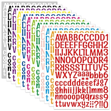 1512 Premium Alphabet Stickers Vinyl Set for DIY Crafts and Labeling