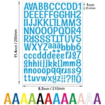 Versatile 1512 Alphabet Stickers Vinyl Set for Crafting