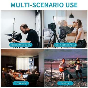 LED Video Light Kit 2Pcs, Hagibis Studio Lights 18 Color Filters for Photography Lighting with Adjustable Tripod Stand Streaming Lights for Photo Camera Recording Computer Zoom Stream TikTok YouTube