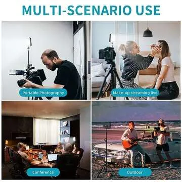 LED Video Light Kit with Adjustable Tripods for Photography