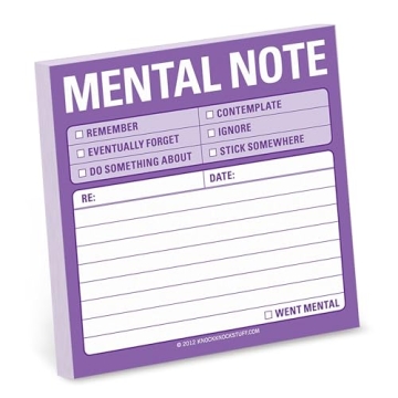 Knock Knock Mental Note Sticky Notes - 3x3, 1 Count Premium Pad