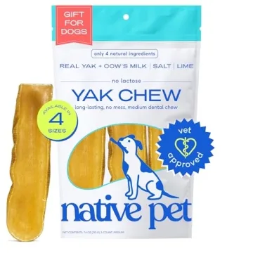 Native Pet Yaks Chews - All Natural, Long-Lasting Yak Cheese Dog Treats for Aggressive Chewers