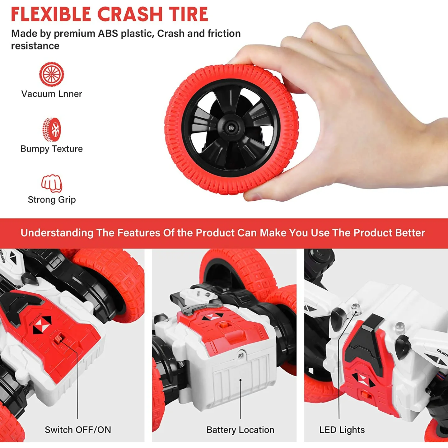 4WD Off-Road Stunt RC Car for Kids - Gift Idea