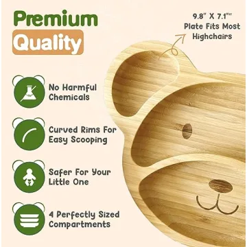 Top Eco-Friendly Bamboo Suction Plates for Kids
