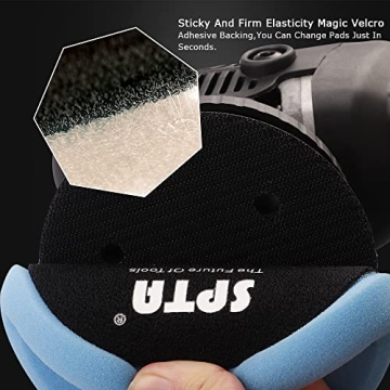 SPTA Dual Action Polisher with Pads for Car Detailing