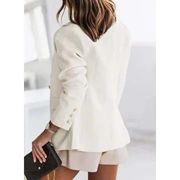 Happy Sailed Women's Tweed Double Breasted Blazer