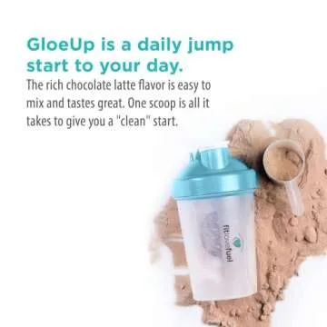 NuEthix Formulations fitlovefuel GloeUp All-in-One Dietary Supplement Powder, Vegetarian, Gluten Free, Non-GMO, Chocolate Latte, 30 Servings