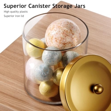 Stylish Apothecary Jars Set with Gold Lids | Sheechung