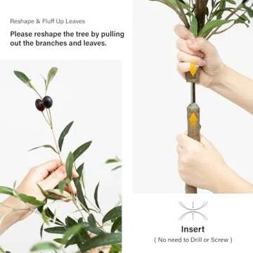 Realistic 7FT Olive Tree Faux Indoor Decoration