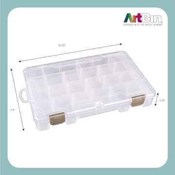 ArtBin Floss Finder Box: Clear Sewing Organizer with Customizable Compartments